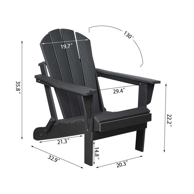 Tay vịn rộng Ghế gấp Adirondack