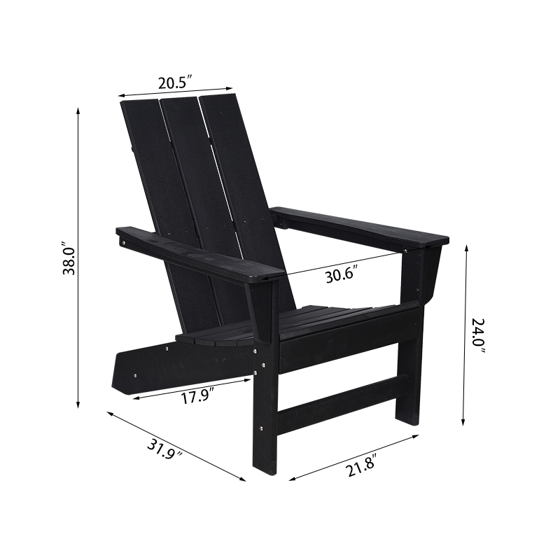 Tựa lưng tựa lưng phẳng rộng cố định ghế Adirondack