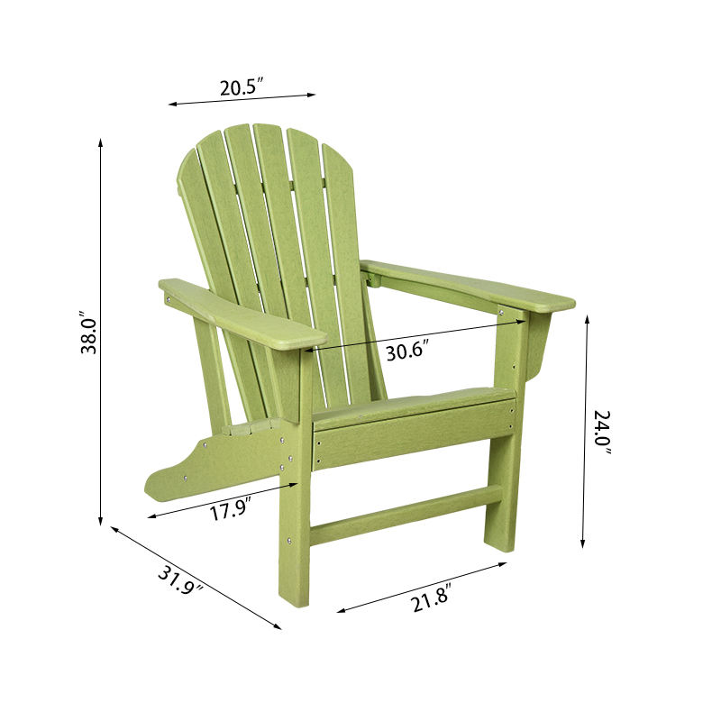 Tựa lưng cao cố định ghế Adirondack