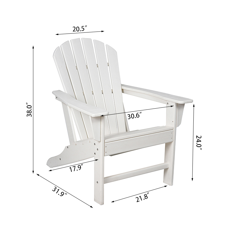 Tựa lưng cao cố định ghế Adirondack