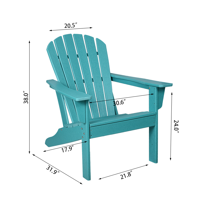 Tựa lưng cao cố định ghế Adirondack