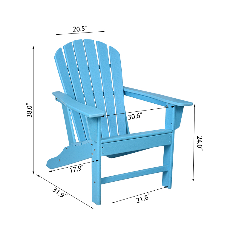 Tựa lưng cao cố định ghế Adirondack